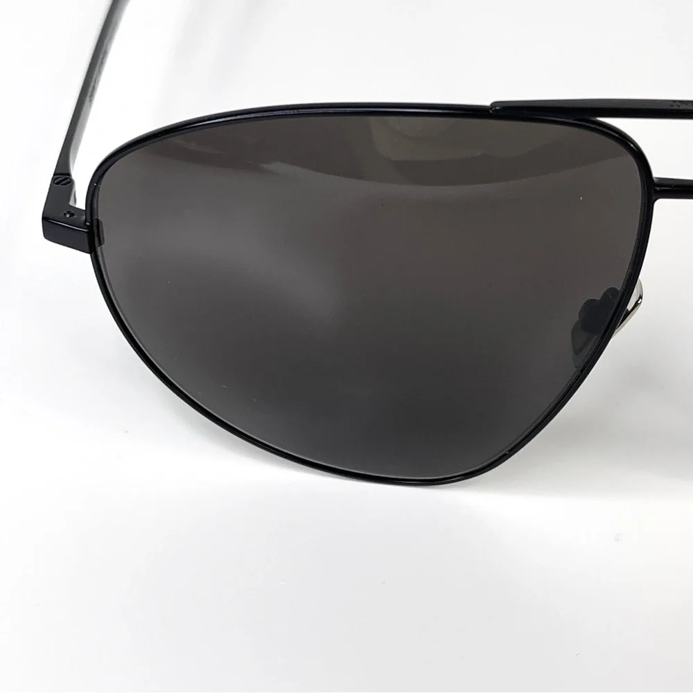 SAINT LAURENT Classic Aviator Sunglasses 60mm NEW Black Polarized